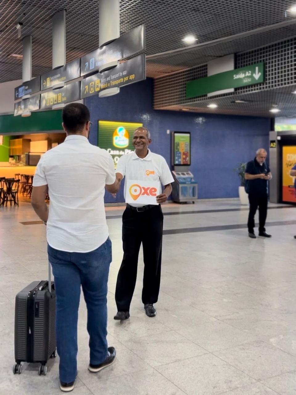 Recepção no aeroporto